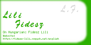 lili fidesz business card